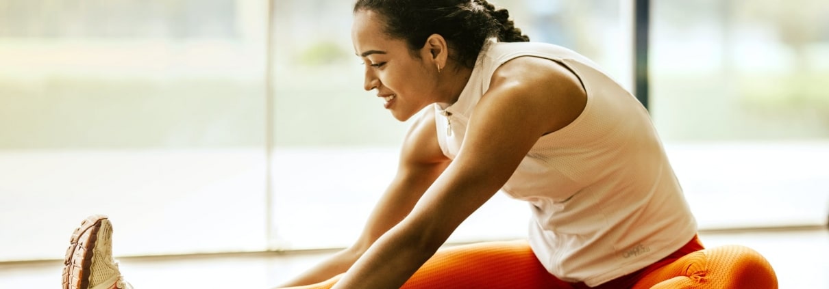 Woman stretching