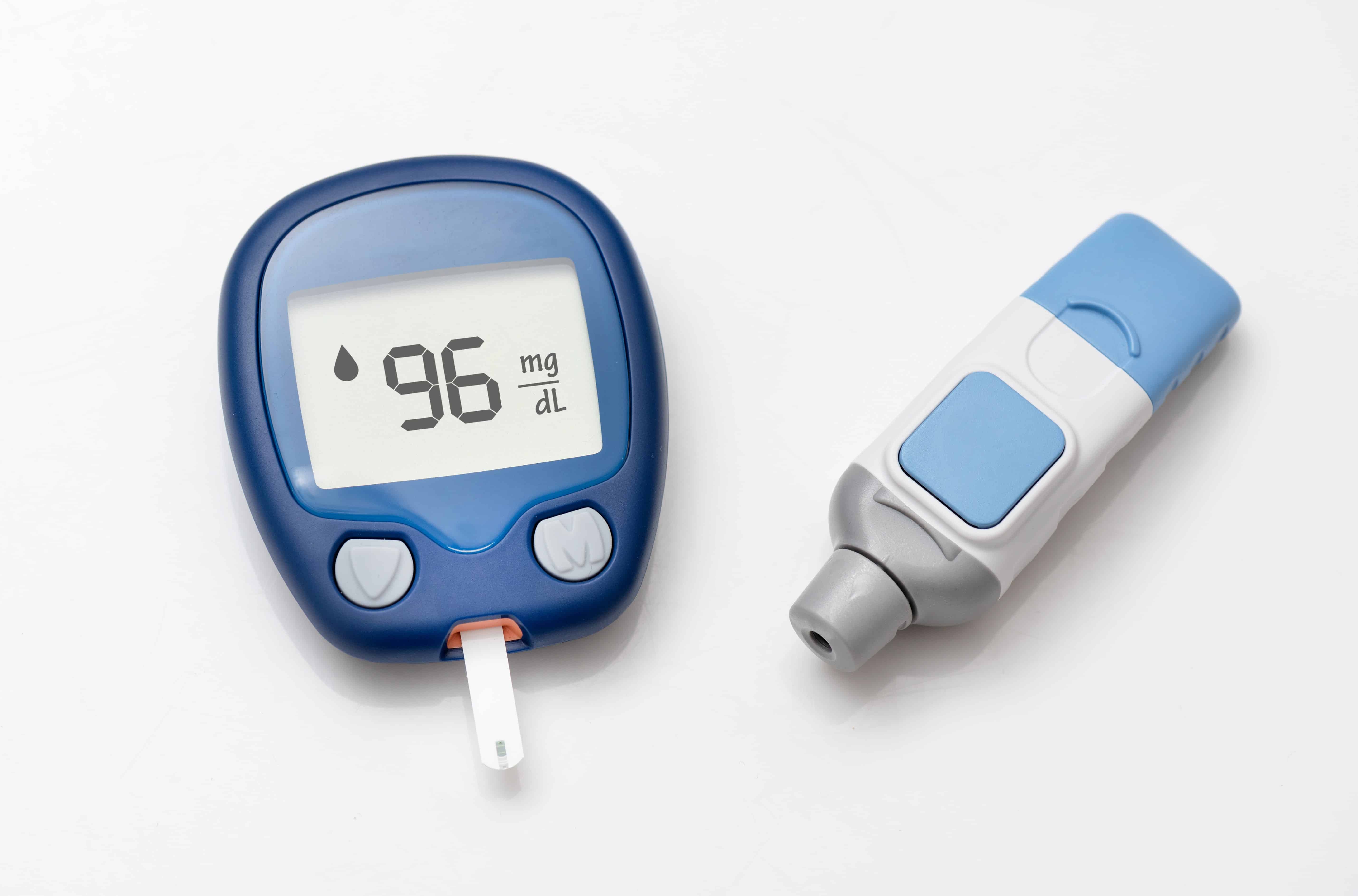 Close up of a Glucometer